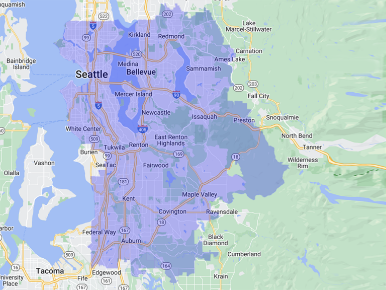 Bellevue Eastside Map