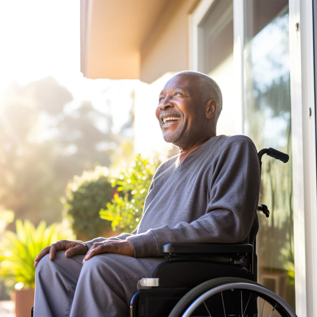 man in wheelchair