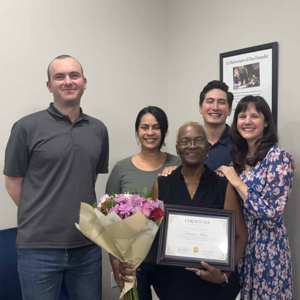 group shot with award winner